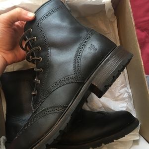 Frye mens james lug shearling boots 12